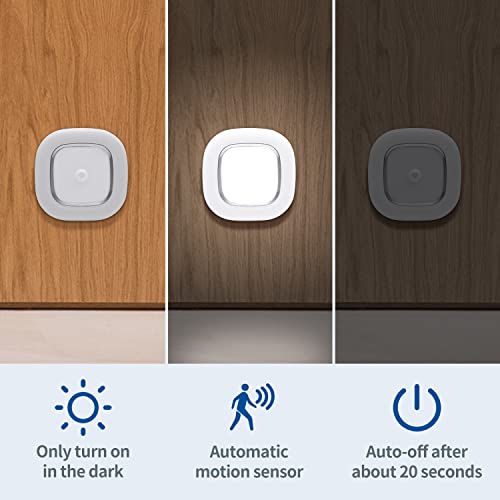 Motion Sensor LED Ceiling Light Battery Operated, Wireless 300LM Indoor - color: Cool White