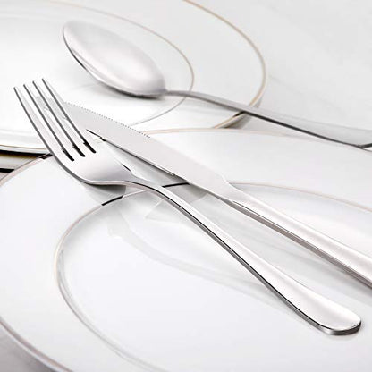 Hiware Dinner Forks Set, Food-Grade 18/8 Stainless Steel Forks Silverware, Mirror Polished, Dishwasher Safe - Set of 12, 8 Inches - size: 12-Piece (8 Inches)