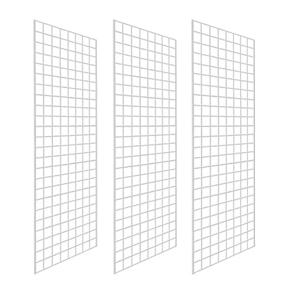 Grid Wall Commercial Grade Gridwall Panels – Heavy Duty Grid Panel for Any Retail Display Wall Grid 2' Width x 6' Height, White (Pack of 3) - color: White, size: 2'x6'(3 Pack)