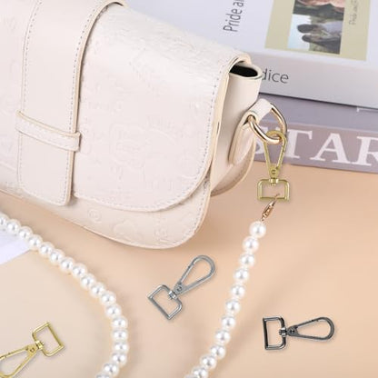 30 Pcs Metal D Ring Swivel Lobster Claw Clasp Snap Hooks Purse Hardware - color: Mixed Colors, size: 3/4 Inch