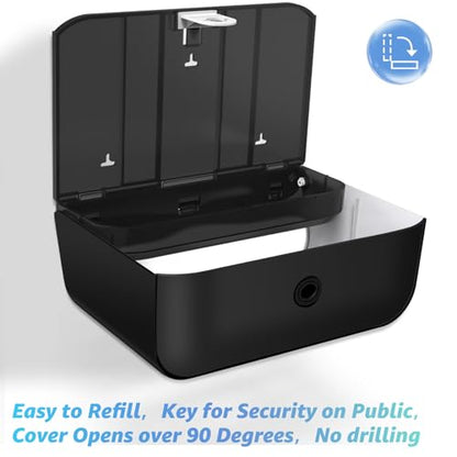 Multifold Paper Towel Dispenser Wall Mount, Black - color: 5859-black