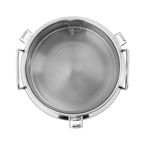 1 mm Thickened Stainless Steel Milk Can Large Liquid Container Storage,Stainless Steel Milk Bucket With Sealing Lid and Carry Handle,for Wine, Oil Storage Transport (20L/5.25 Gal) - size: 20L/5.25 Gal