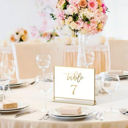 NIUBEE 8.5x11 Acrylic Sign Holder,Picture Frame,Wedding Table Numbers,6pack - size: 8.5x11", style: Horizontal