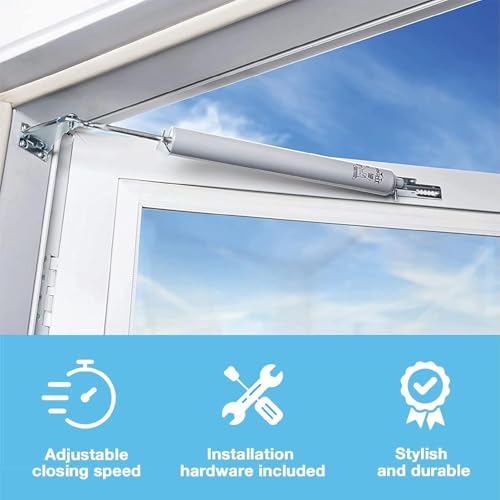Wright Products V1020BL Standard Duty Pneumatic Screen And Storm Door Closer, Black