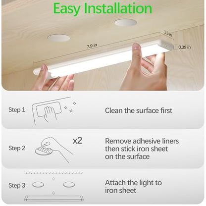 Motion Sensor Under Cabinet Lights, 2-Pack, Neutral White, 8 inch - color: Neutral White, size: 8 inch