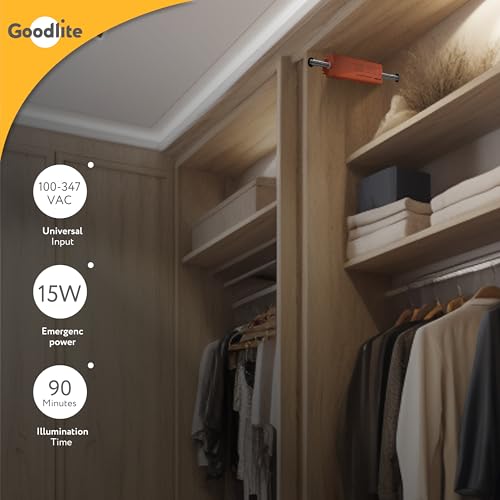 Goodlite 15W Essential Safety Emergency LED Driver: Ensures Continued Lighting During Power Failures, 2000mA, 170Vdc, 90-Min Backup, 120/347V, Quick 24Hr Recharge, for T8, Downlights etc 1ct (G-48410)