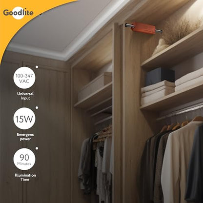 Goodlite 15W Essential Safety Emergency LED Driver: Ensures Continued Lighting During Power Failures, 2000mA, 170Vdc, 90-Min Backup, 120/347V, Quick 24Hr Recharge, for T8, Downlights etc 1ct (G-48410)