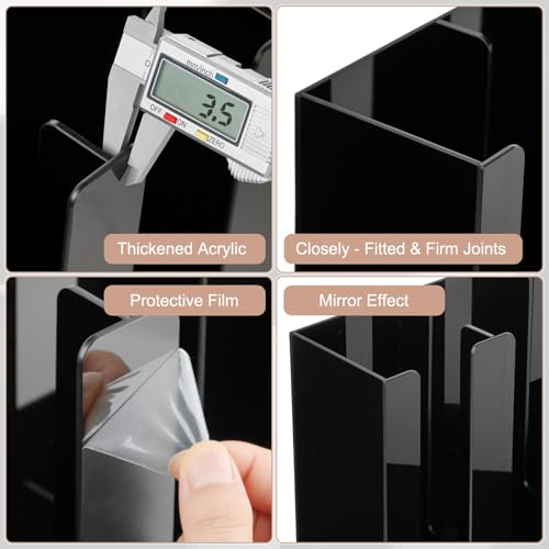 Coffee Cup Holder, Cup and Lid Organizer fits 5 to 16 oz Disposable Cups - color: Black, size: 3 Compartment
