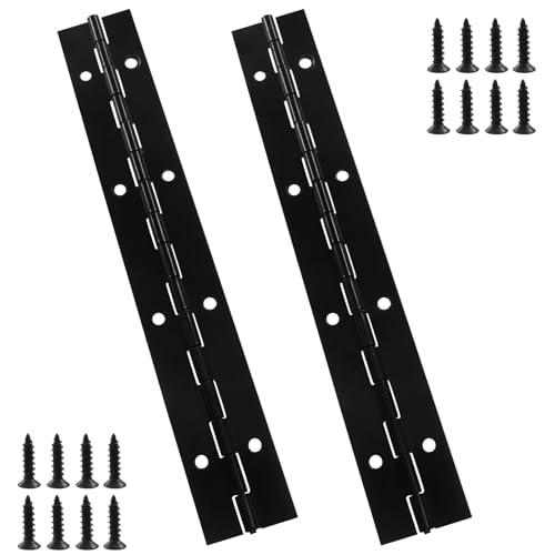 2Pcs 8 Inch Heavy Duty Piano Hinges, Black - size: 8 Inch