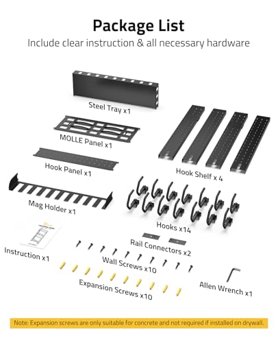 CVLIFE Gun Rack for Wall, Gun Rack Wall Mount with Shelf & Accessory Panel - style: Multi-Layer Gun Rack
