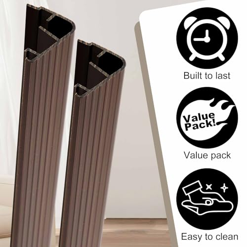 2 Pcs 36" L Fixed Vinyl Sill Threshold Cap 1-3/8 Inches High, Dark Brown - color: Dark Brown, size: 1-3/8,36 Inch