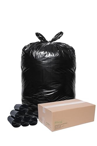 Typlastics 55-60 Gallon Black Trash Bags 36" x 60" 1.2 Mil Pack of 100