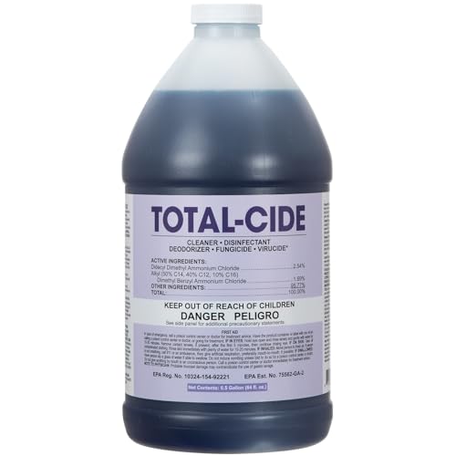 ForPro Total-Cide Disinfectant Solution, 2X Concentrated Formula, Hospital Grade Sanitizer & All Purpose Cleaner, 64 Fl Oz - size: 64 Fl Oz (Pack of 1)