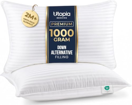 Utopia Bedding Hotel Bed Pillows for Sleeping, Pillows Queen Size Set of 2 - size: Queen (Pack of 2)