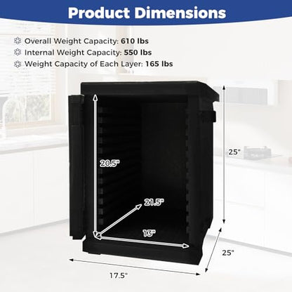 COSTWAY 91 Qt Insulated Food Pan Carrier, Non-Electrical Hot Box