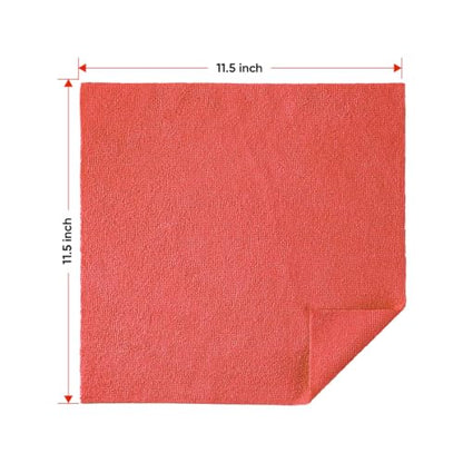HOMEXCEL Microfiber Cleaning Cloth 200 PK, Towels for Cars, Shop Rags, Red - color: Red