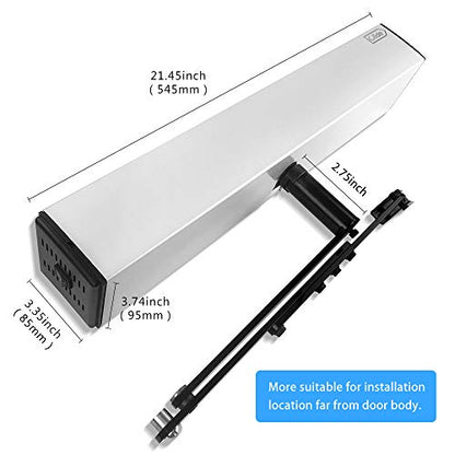 Olideauto Electric Door Operator+Outswing Arm+2-3/4'' Extend Spacer+2pcs Wired Wireless 2-in-1 Handicap Push Switches - style: Outswing Arm+Handicap Push Switch