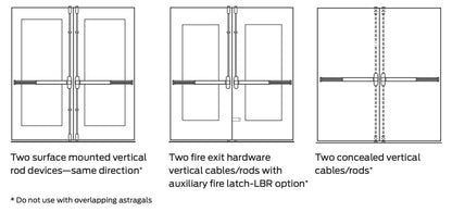 Schlage Von Duprin 98 Series 9827EO Surface Mounted Vertical Rod Exit Device (ED98.10900)