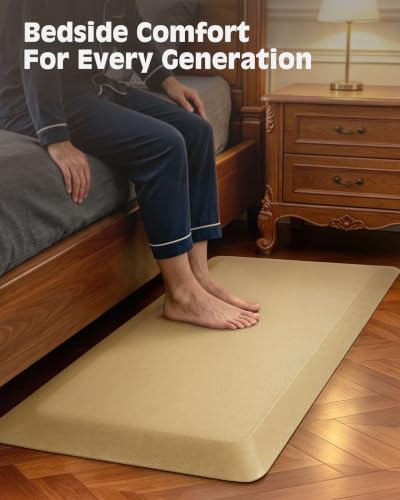 FEATOL 1 Inch Extra Thick Anti-Fatigue Mat for Standing Desk & Kitchen - color: Beige, size: 39"L x 20"W x 1"Th