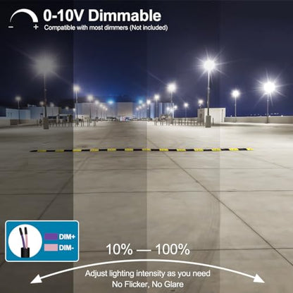 150W LED Parking Lot Light with Dusk to Dawn, 150W/100W/75W 22500LM - size: 150W