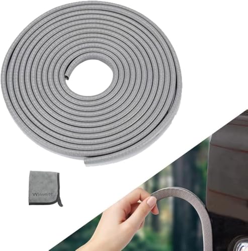 Winunite 32.8ft(10m) Car Door Edge Guards Light Gray– Fits Most Vehicles, No Glue, U-Shaped, Built-in Metal Clips, Scratch and Chip Resistant – Reduces Dings in Parking Lots - color: gray, size: 32.8 ft