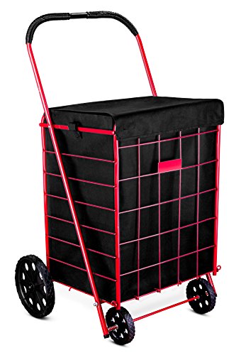 Handy Laundry Shopping Cart Liner, 18" X 15" X 24", Square Bottom, Fits Standard Shopping Cart, Cover and Adjustable Straps for Easy Secure Attachment, Made from Waterproof Material, Black - color: Black