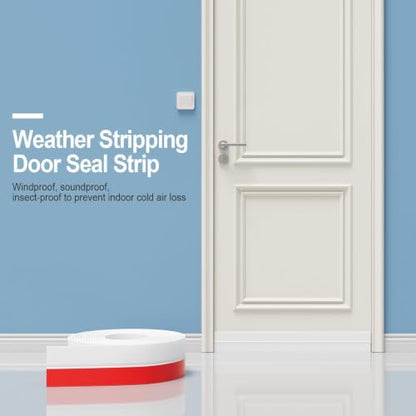 Weather Stripping, 2 in x 20 ft White Silicone Door Seal Strip - color: White, size: 2 Inch x 20 Feet