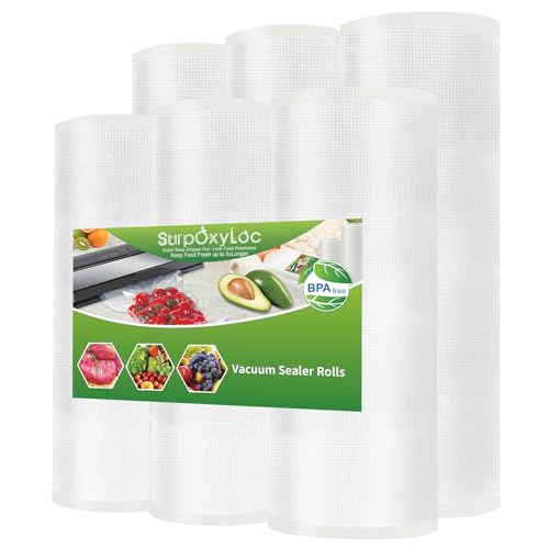6Pack Vacuum Sealer Rolls 8"x20'(3)+11"x20'(3) for Food Storage - size: 6Pack =8x20(3Pack)+11x20(3Pack)