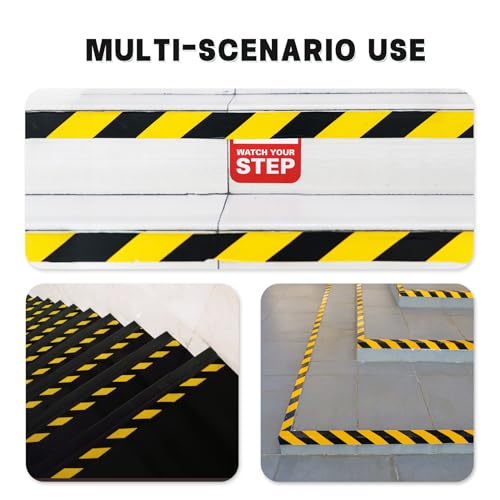 Black Yellow Floor Marking Tape, 2 in x 110 ft, Adhesive Safety Tape - color: Black & Yellow PET Tape, size: 2 Inch x 110 FT