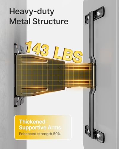 monTEK 0.77" Ultra Slim Full Motion TV Wall Mount for 43-90 Inch TVs - size: 43-90 Inch