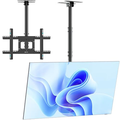 ONKRON Ceiling TV Mount 32-80 Inch, max 150 lbs, max VESA 600x400, Black - color: Black