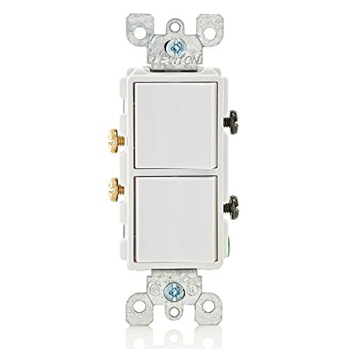 Leviton 15 Amp, 120/277 Volt, Decora Single-Pole, AC Combination Switch, Commercial Grade, Grounding, 5634-W, White - color: White