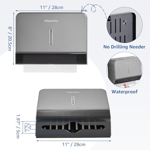 Paper Towel Dispenser Wall Mount, 200-Sheet, Gray - color: 5853-gray