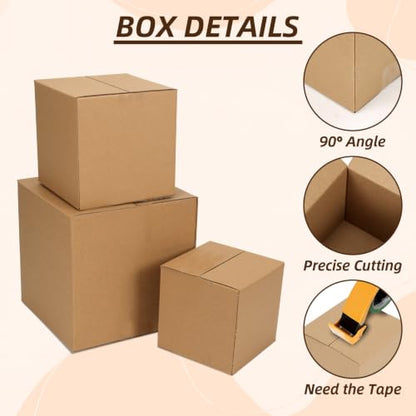 ZBEIVAN Shipping Boxes Mailers Assorted Sizes 8x8x8, 6x6x6, 5x5x5 inches Corrugated Cardboard Small Packing Kraft Moving Mailing Box, Pack of 30 - size: 8X8X8&6X6X6&5X5X5 inch