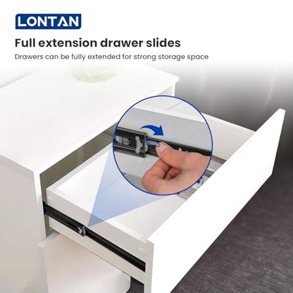 LONTAN 1 Pair Black Side Mount Drawer Slides 16 Inch Heavy Duty Rails - color: Black, size: 16 Inch - Drawer Slide