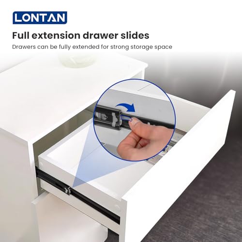 LONTAN 1 Pair Black Side Mount Drawer Slides 10 Inch Heavy Duty Rails - color: Black, size: 10 Inch - Drawer Slide