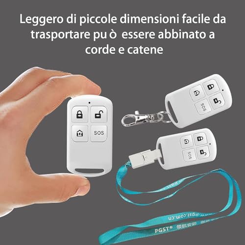 PGST Wireless Smart Remote Control Receiving Controller,with SOS Emergency Alarm Button,for Patients Disabled Elderly,Compatible with Alarm Security System Control Panel(PF50-1) - color: Gray & Blue