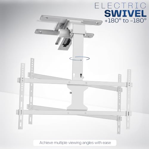VIVO Swivel Electric Ceiling TV Mount, 37-86 in Screens, MOUNT-E-FD85S-W - color: White, size: 37" to 86" TVs