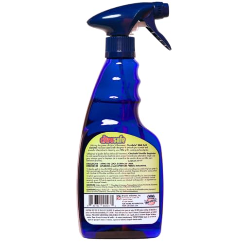 Citrusafe BBQ Grill Cleaner Spray for Outdoor Grill 16 OZ – Safe Heavy Duty Cleaner for Burnt Food & Grease – Degreases & Cleans Grates, Racks, Pellet, Ovens, Flat Top Grills, and Electric Smokers