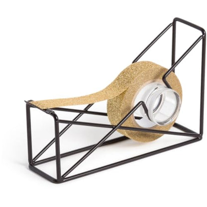 U Brands Desktop Tape Dispenser, Wire Metal, Black - 3839U06-24 - color: Black