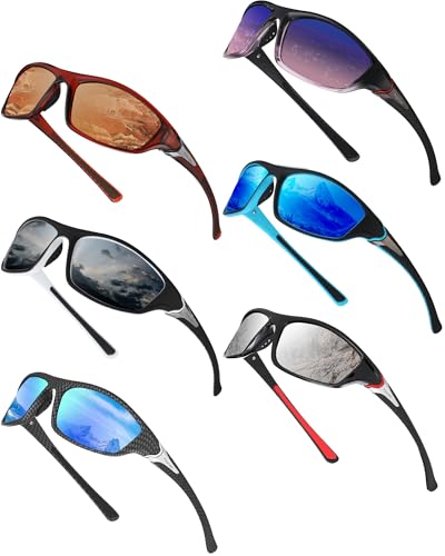 Frienda 6 Pack Polarized Sport Sunglasses for Men Outdoor - color: Multiple Colors