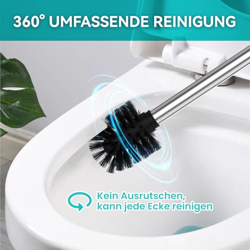 Dailyart Toilet Brush and Holder Set No Drilling Wall Mounting, 2 Pack