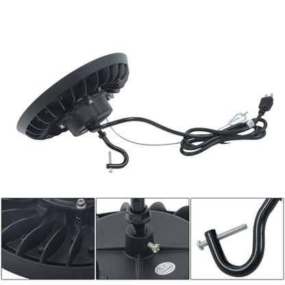 findmall LED High Bay Light, 6000K, 21000LM, UFO Work Light 5FT Power Cord