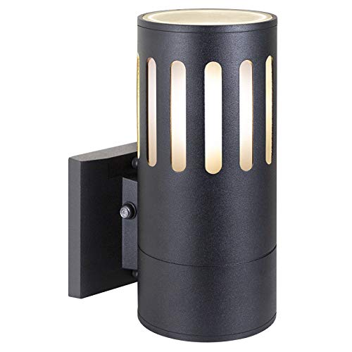Dusk to Dawn Outdoor Wall Light Fixture, Waterproof Exterior Lights - color: Cylinder (Black B - Dusk to Dawn)