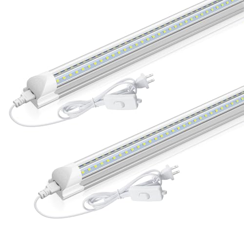 CNSUNWAY LED Shop Light 2FT, 22W 3300LM 6500K, V-Shape T8 LED Tube Lights - color: Cool White, size: 2FT-2 Count