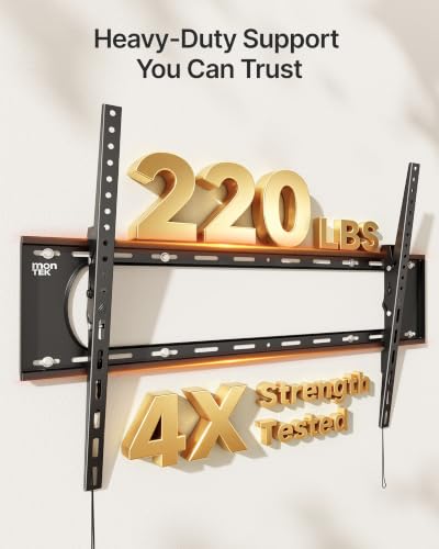 monTEK Heavy Duty Tilting TV Wall Mount for 50-100 Inch TVs up to 220 lb - size: 50-100" Tilt