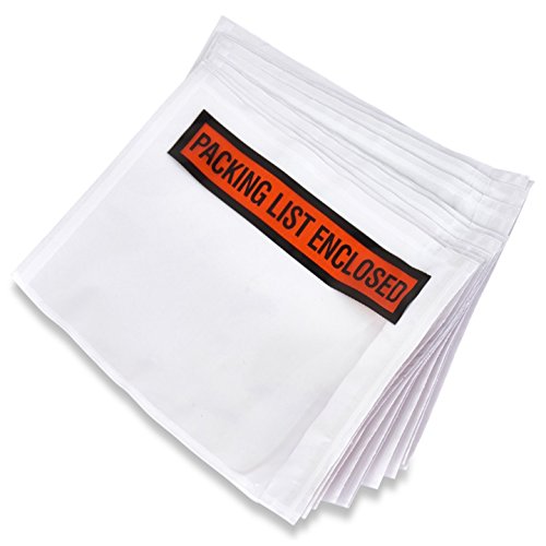 SALES4LESS - Packing List Envelopes, Adhesive Invoice Enclosed Pouches for Secure Document Attachment, 4.5 x 5.5 in (100 Pack) - size: Pack of 100