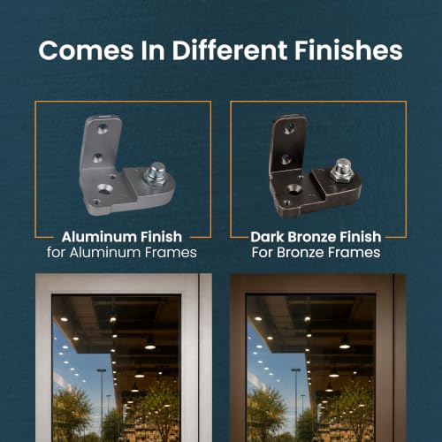 Pittco Style Storefront Door Pivot Hinge Set, Left Hand, Aluminum Silver - size: Left Hand, style: Aluminum Silver
