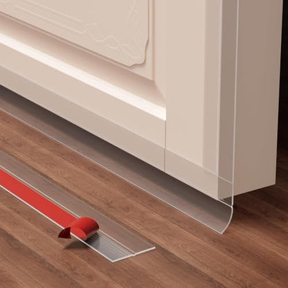 Silicone Weather Stripping Door Seal, 2 in x 36 ft, Self Adhesive - color: Clear, size: 2 Inch x 36 Feet