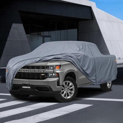 Silverado 1500 Truck Cover Custom Fit 2019-2026 Regular/Double Cab Short/Long Bed(6.5'-8') With Door Zipper, 10 Layers Outdoor Heavy Pickup Truck Cover Waterproof All Weather, Wind Dust Sun Protector. - size: Custom Fit Silverado 1500 Regular/Double Cab S